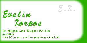 evelin korpos business card